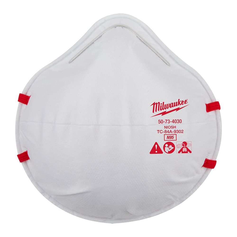 Milwaukee 3pk N95 Disposable Respirator