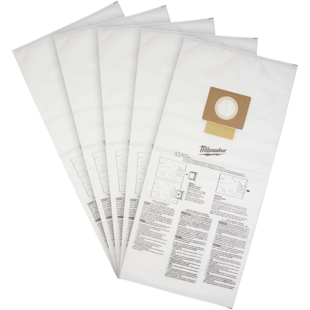 Milwaukee Fleece Dust Bags (5PK) - 12 Gallon