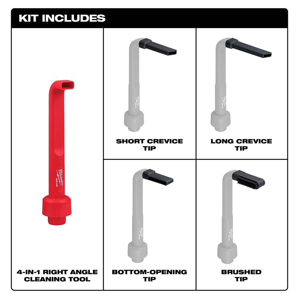 Milwaukee AIR-TIP 4-in-1 Right Angle Cleaning Tool