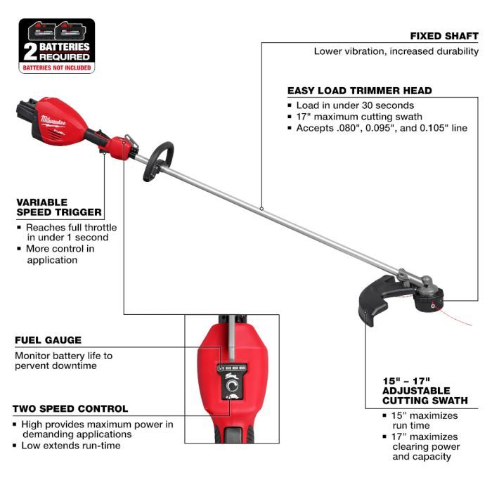 Milwaukee M18 FUEL Dual Battery String Trimmer (Tool Only)