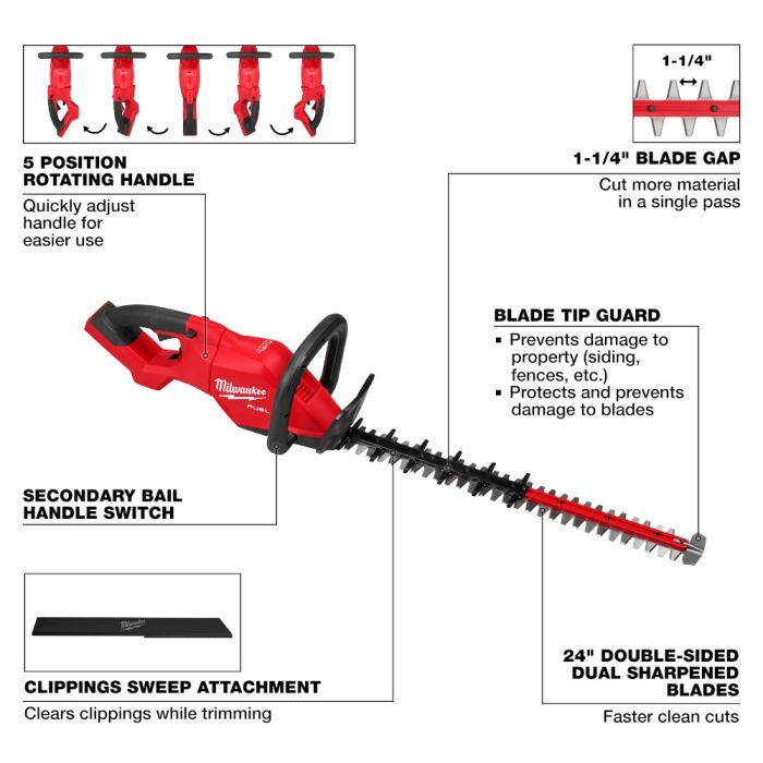 Milwaukee 303320 M18 Fuel 24" Hedge Trimmer