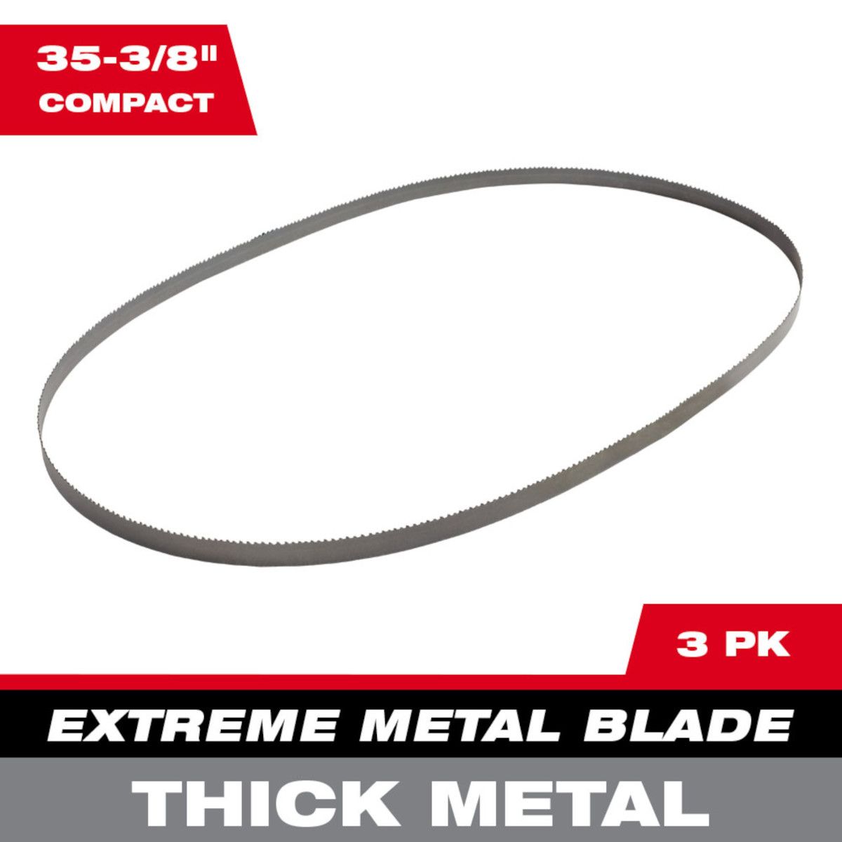 Milwaukee Extreme Thick Metal Band Saw Blades 3 pk Compact