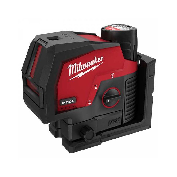 Milwaukee M12 12 Volt Lithium-Ion Cordless Green Cross Line & Plumb Points Laser Kit