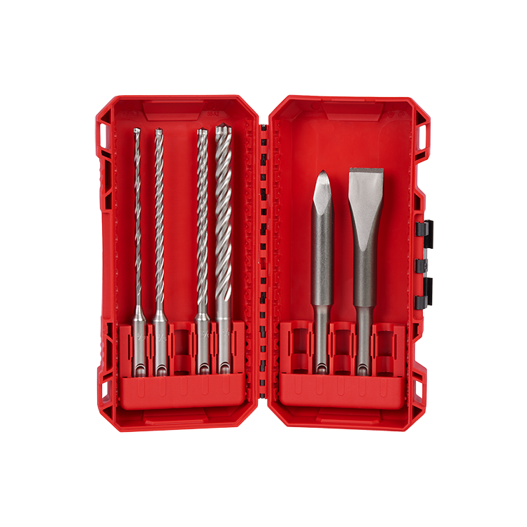 Milwaukee 6pc SDS Plus MX4 4-Cutter and Chisel Kit