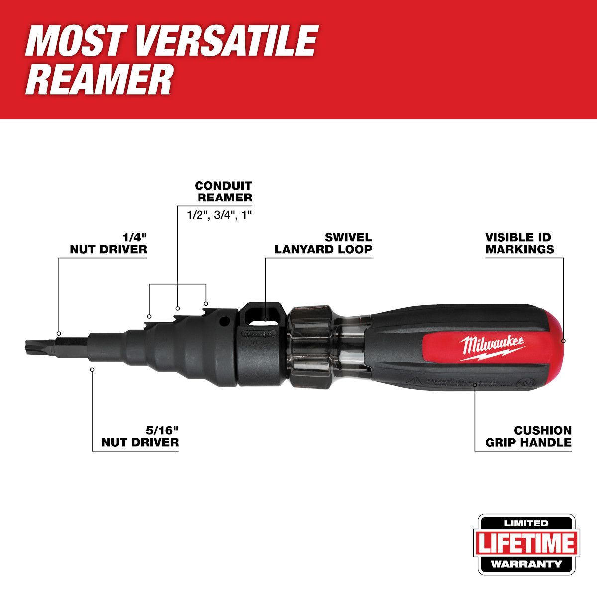 Milwaukee 7-in-1 Conduit Reamer w/ ECX