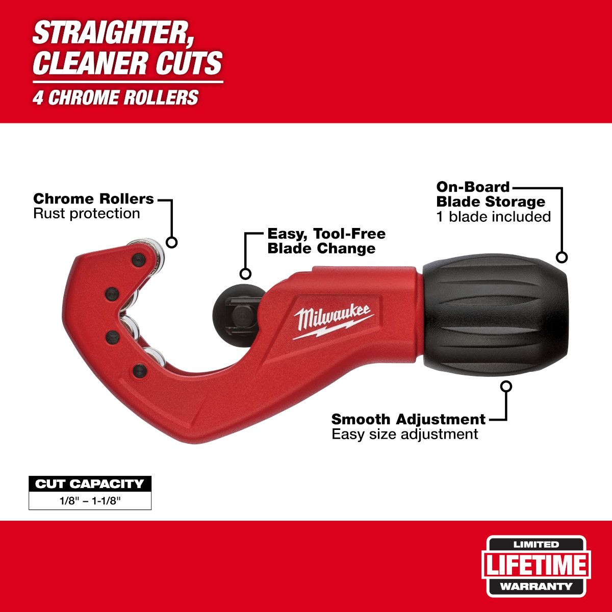 Milwaukee 1 in. Constant Swing Copper Tubing Cutter