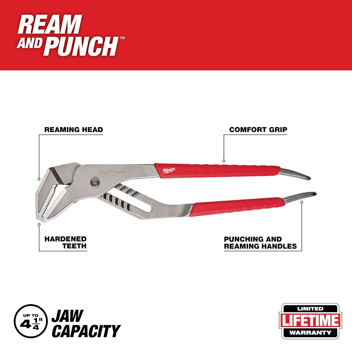 Milwaukee 16 in. Straight-Jaw Pliers