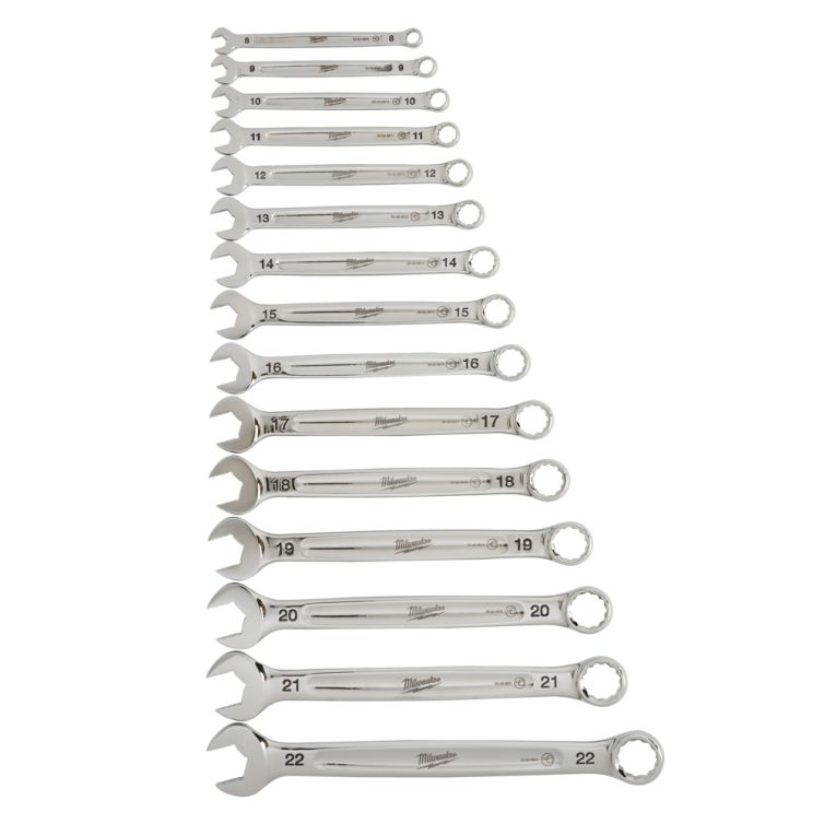 Milwaukee Combination Wrench Set - Metric - 15 Piece