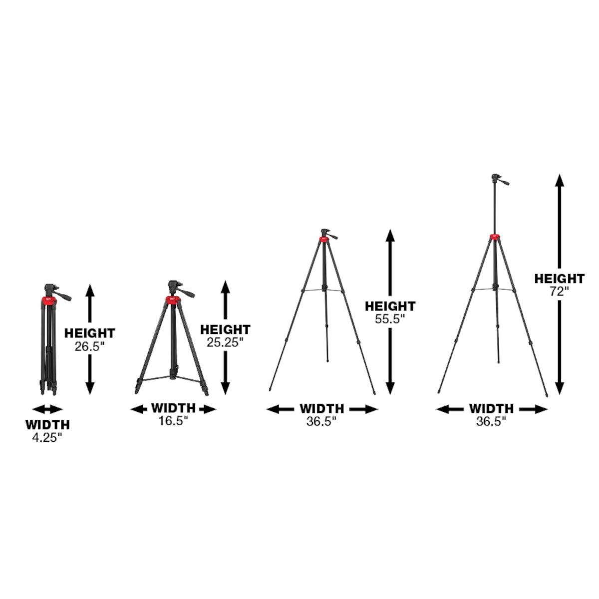 Milwaukee 72" Adjustable Laser Level Tripod