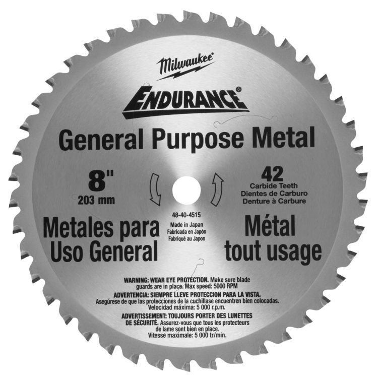 Milwaukee 8 in. 42 Tooth Dry Cut Cermet Tipped Circular Saw Blade