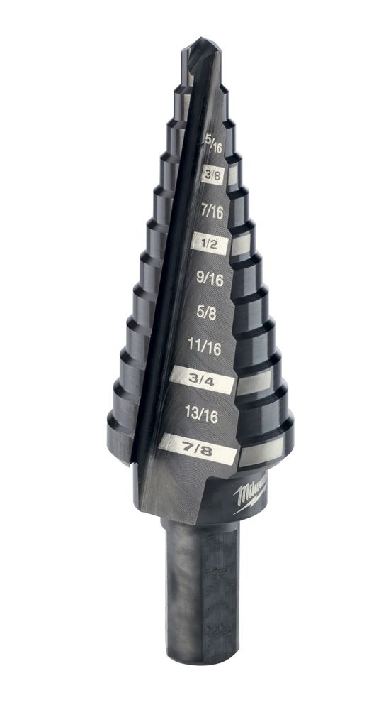 Milwaukee #4 Step Drill Bit, 3/16 in. - 7/8 in. x 1/16 in.
