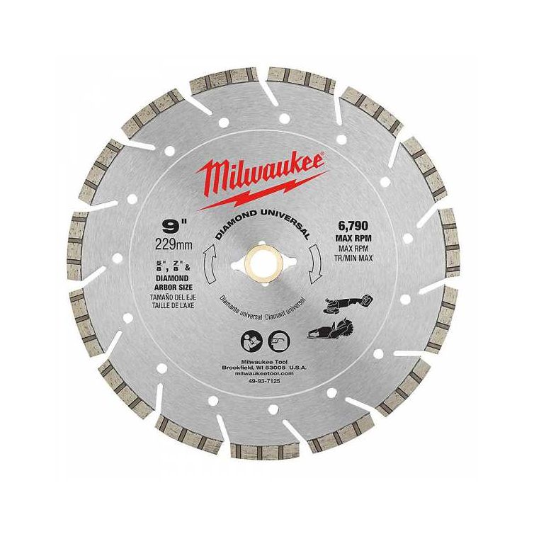 Milwaukee 9 in. Diamond Universal Segmented Blade