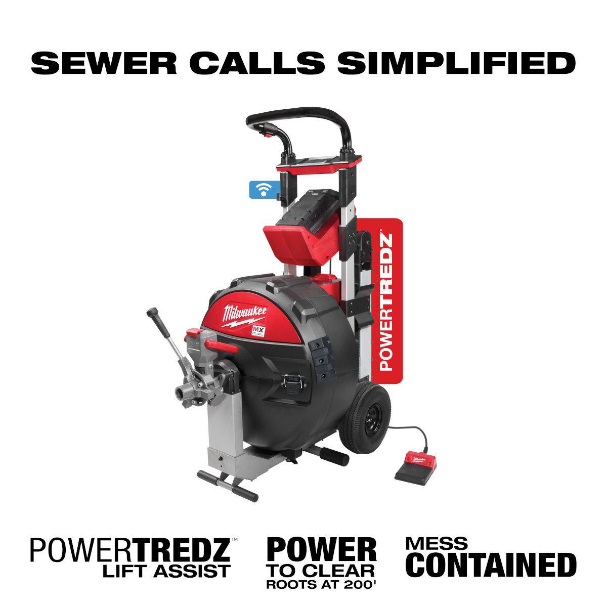 Milwaukee MX FUEL Lithium-Ion Cordless Sewer Drum Machine W/ POWERTREDZ