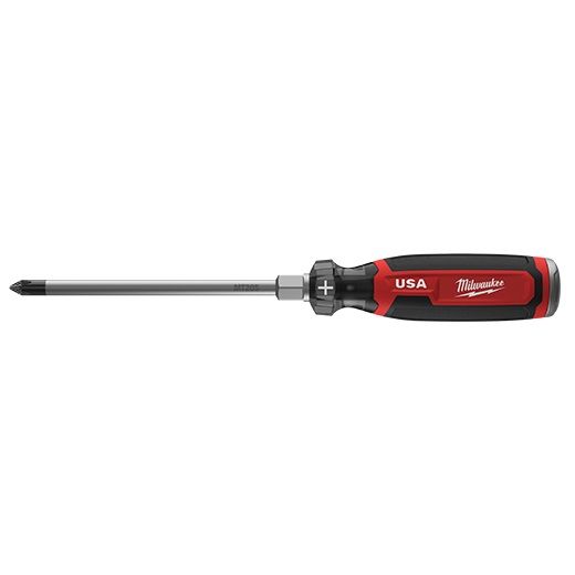 Milwaukee #2 Phillips 6" Cushion Grip Screwdriver (USA)