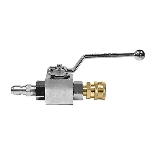 MTM Accessory MTM Hydro 1/2" Plated Steel Ball Valve w/QC's installed***