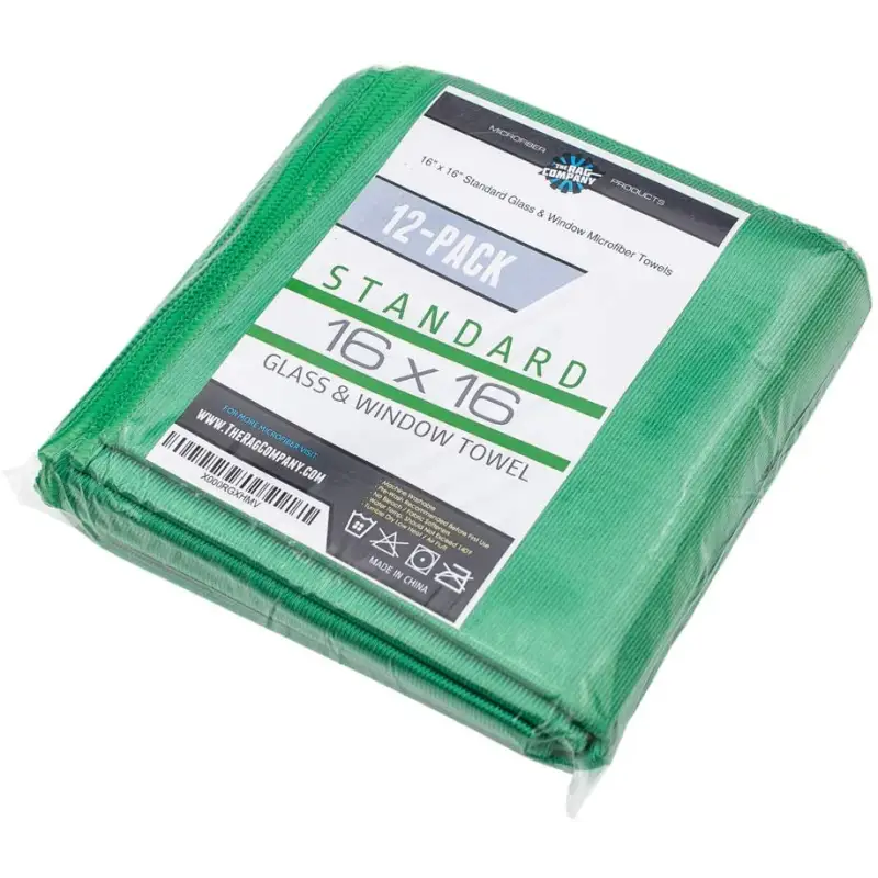 The Rag Company glass towel THE RAG COMPANY STANDARD GREEN GLASS AND WINDOW TOWELS ***