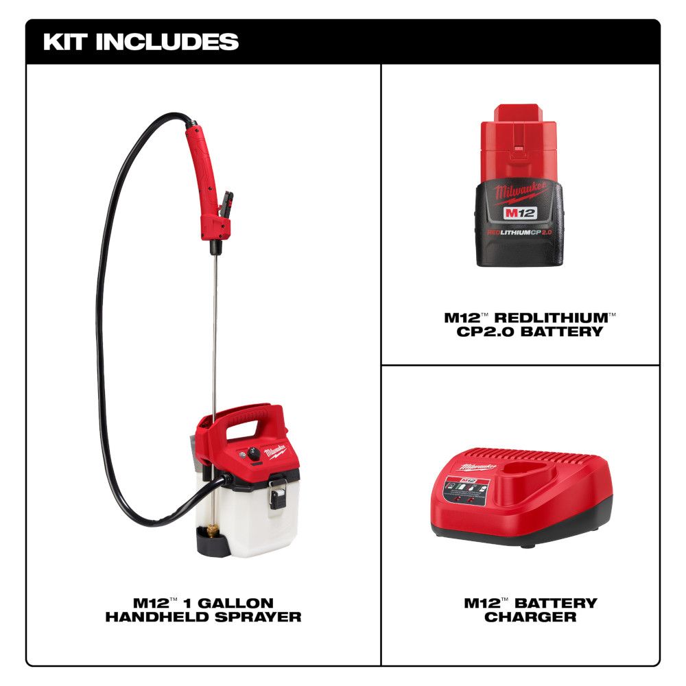Milwaukee M12 1 Gallon Handheld Sprayer Kit