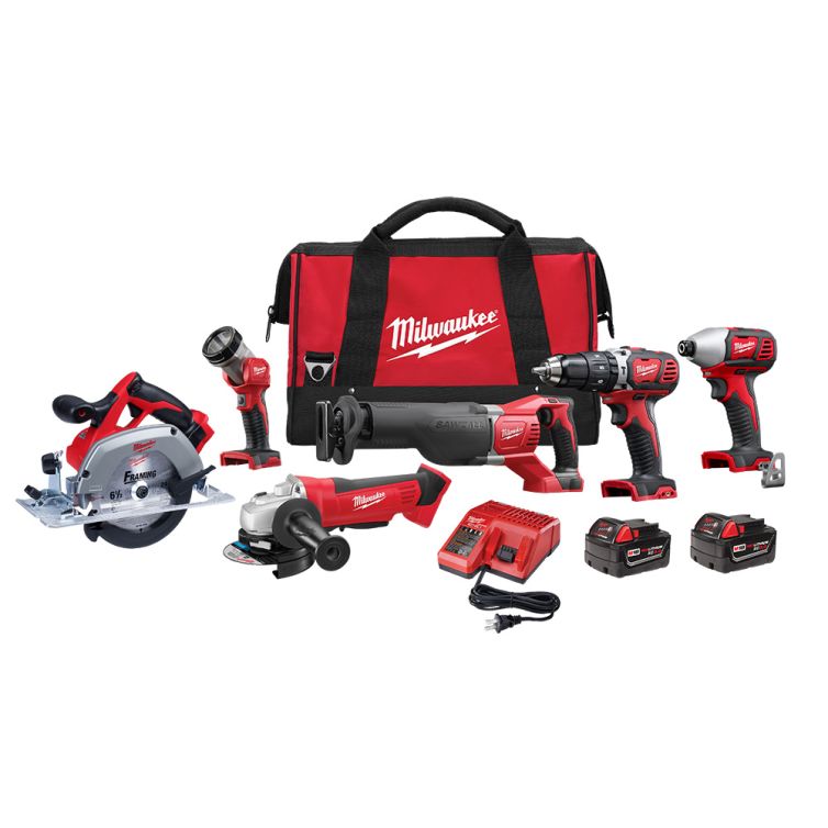 Milwaukee M18 18 Volt Lithium-Ion Cordless Lithium-Ion 6-Tool Combo Kit