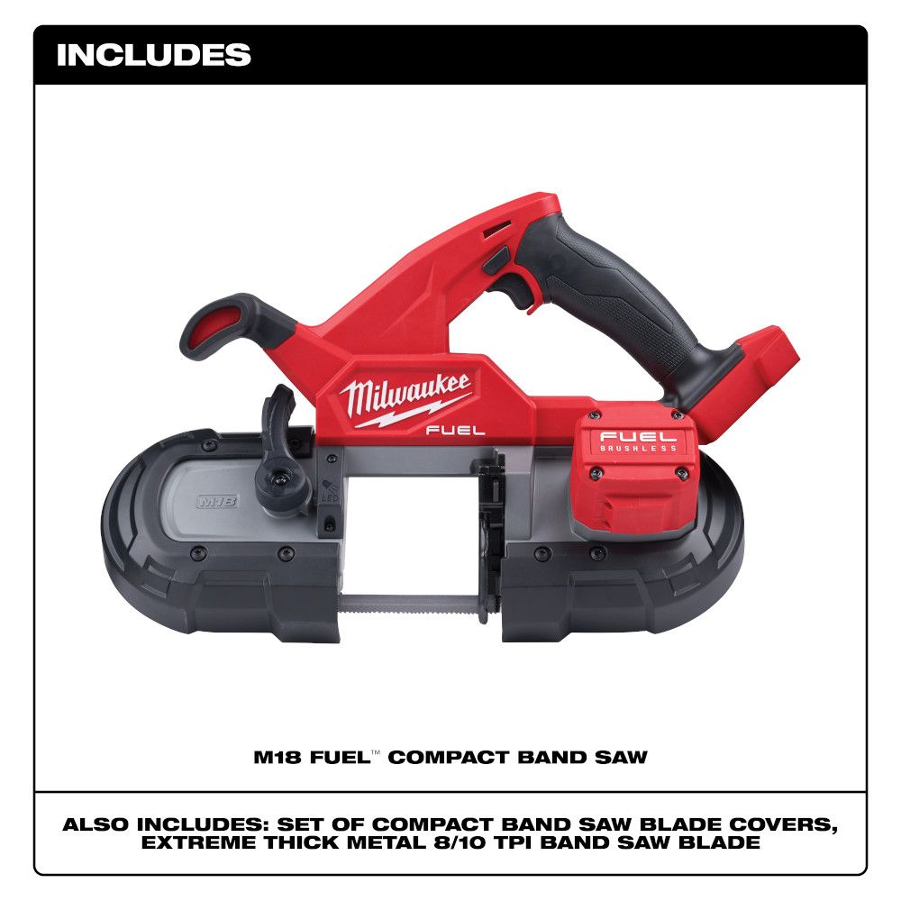 Milwaukee M18 FUEL 18 Volt Lithium-Ion Brushless Cordless Deep Cut Band Saw - Two Battery Kit