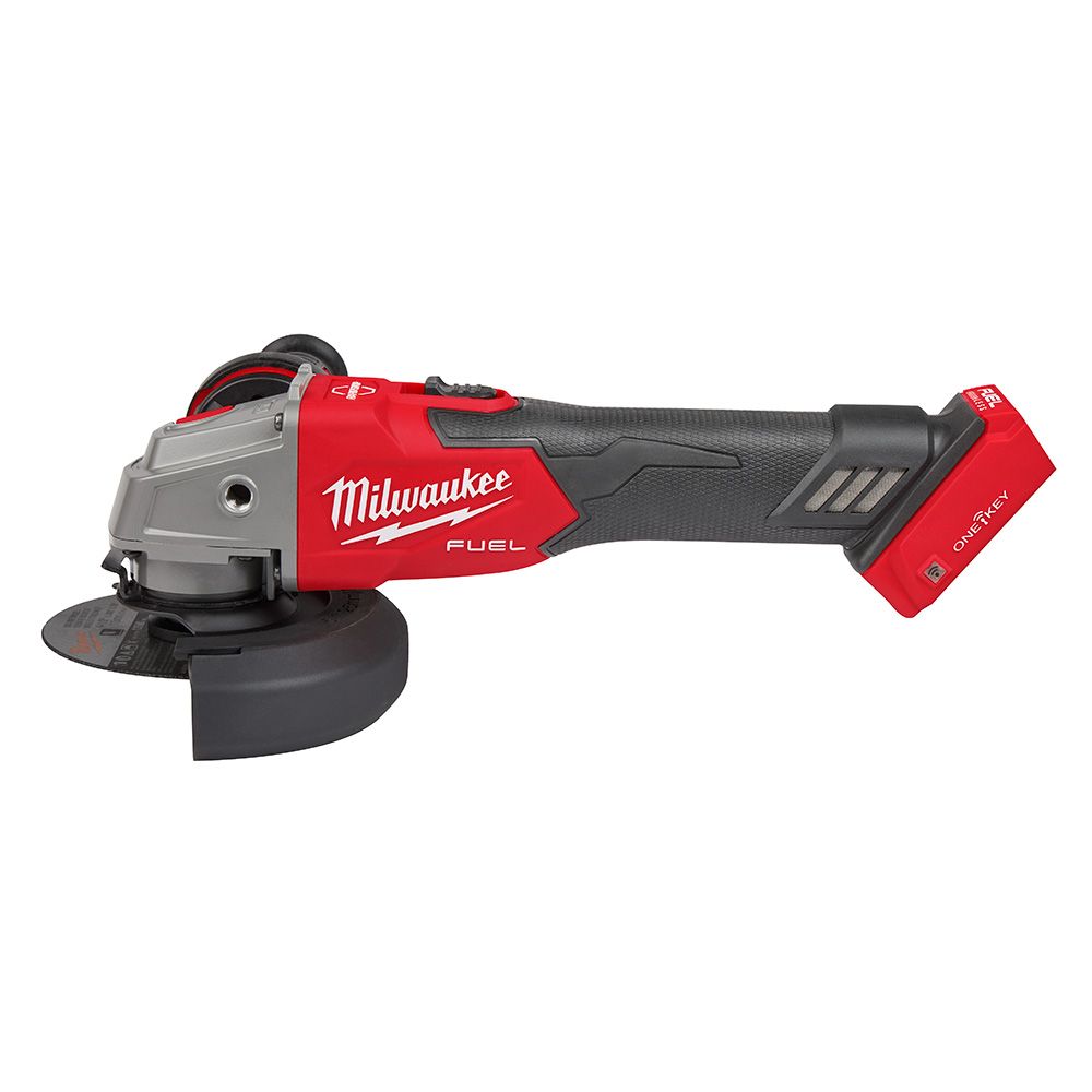 Milwaukee M18 FUEL 18 Volt Lithium-Ion Brushless Cordless ONE-KEY 4-1/2 in. / 5 in. Braking Grinder Slide Switch, Lock-O