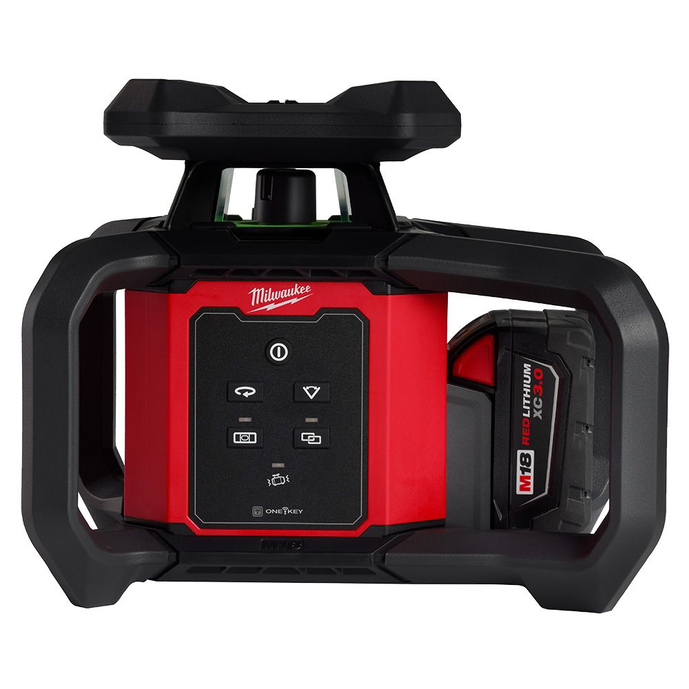Milwaukee M18 Green Interior Rotary Laser Level Kit w/ Remote/Receiver & Wall Mount Bracket