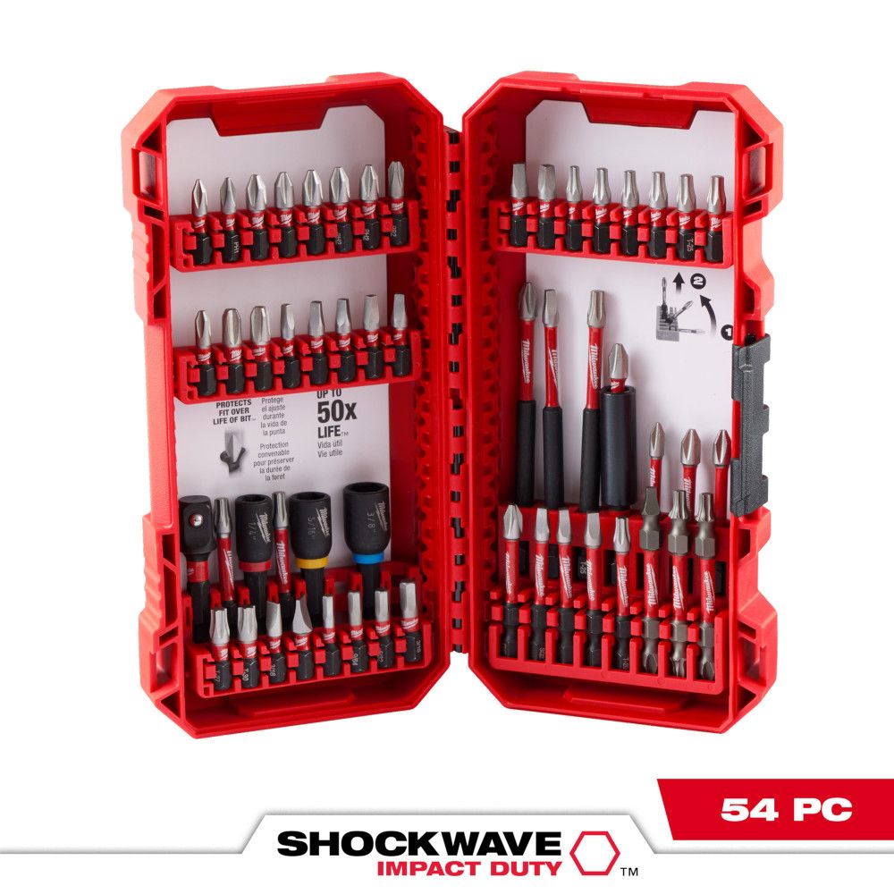 Milwaukee SHOCKWAVE Impact Duty Driver Bit Set - 54pc