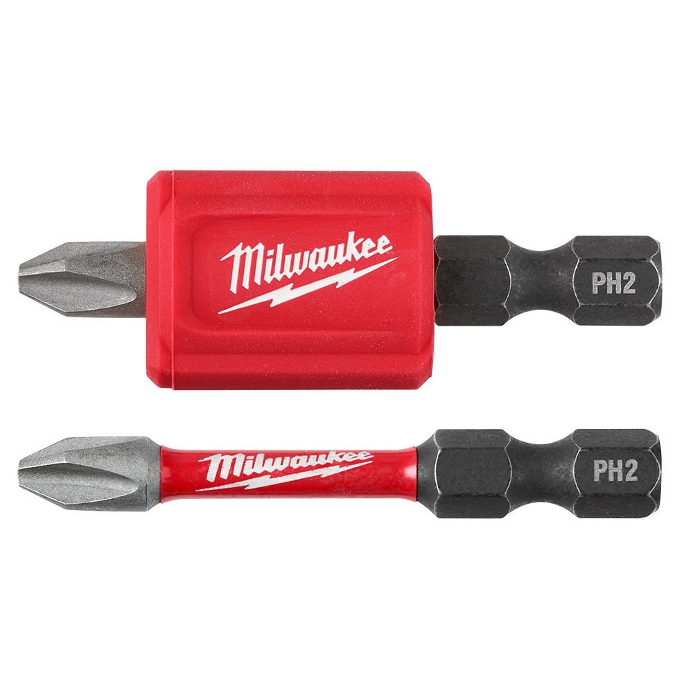 Milwaukee SHOCKWAVE Impact Duty Magnetic Attachment and PH2 Bit Set - 3PC