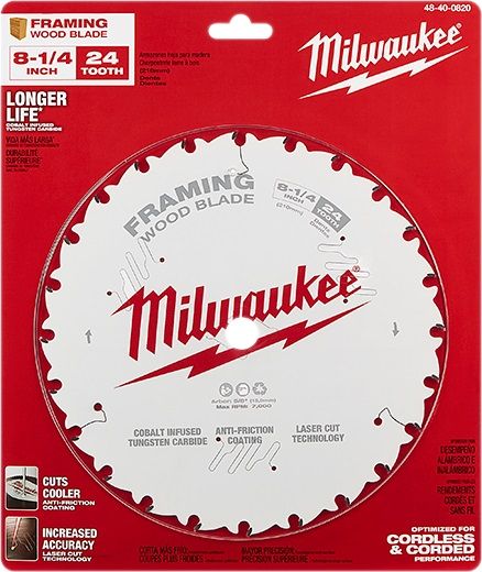 Milwaukee 8-1/4" 24T Framing Circular Saw Blade