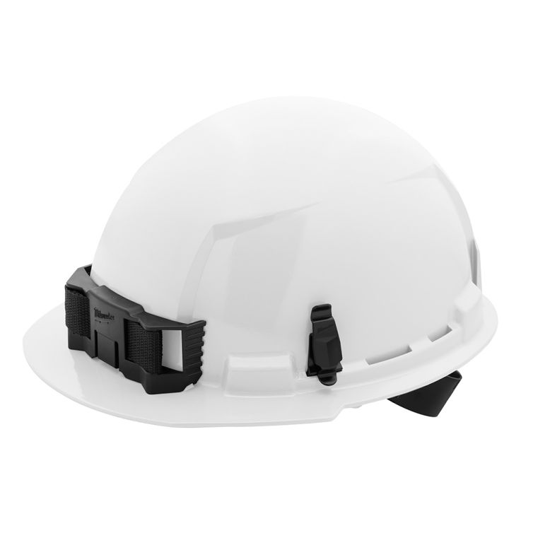 Milwaukee BOLT Front Brim Hard Hat w/4pt Ratcheting Suspension Unvented Class E - White