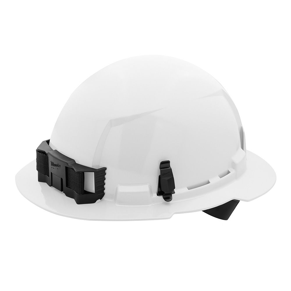 Milwaukee BOLT Full Brim Hard Hat w/4pt Ratcheting Suspension Unvented Class E - White