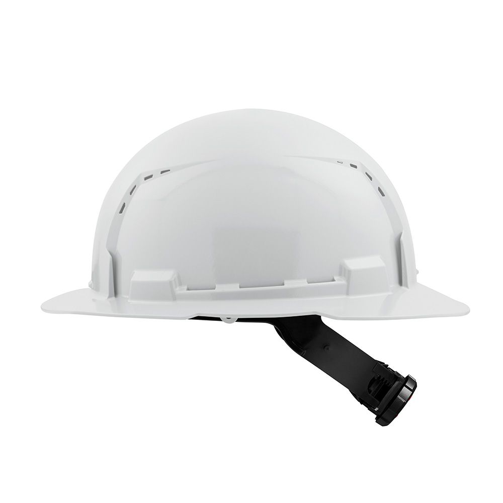 Milwaukee BOLT Full Brim Hard Hat w/4pt Ratcheting Suspension Vented Class C - White