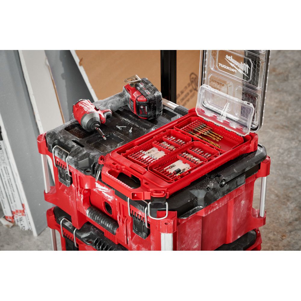 Milwaukee 15pc Shockwave Red Helix Titanium Drill Bit Set
