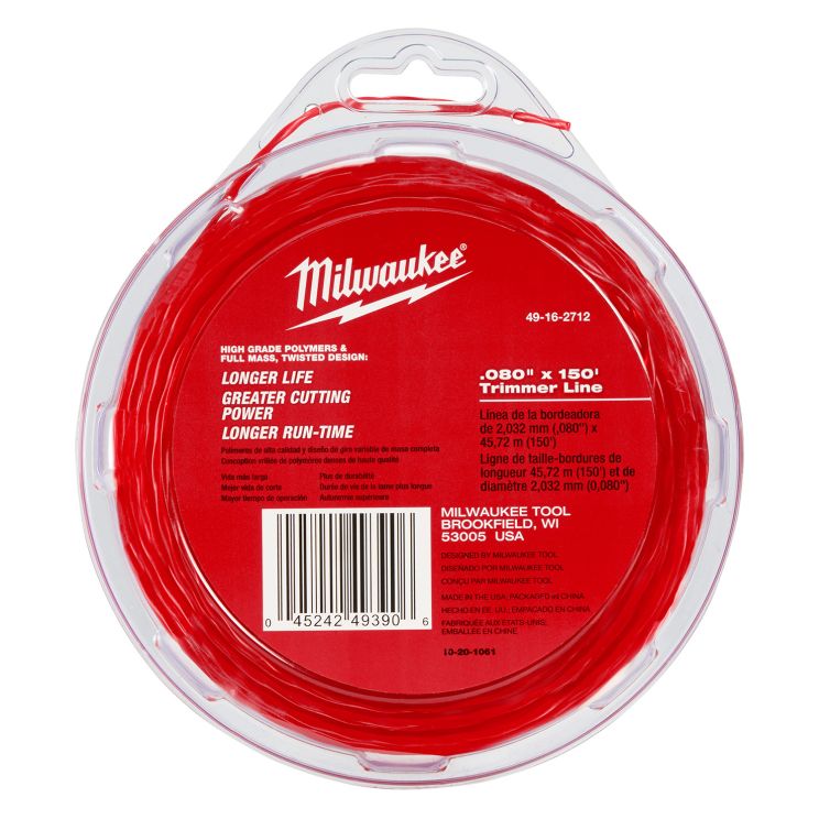 Milwaukee Trimmer Line - 0.080" x 150'