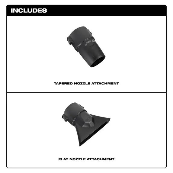 Milwaukee M18 Tapered And Flat Nozzle Attachment Kit