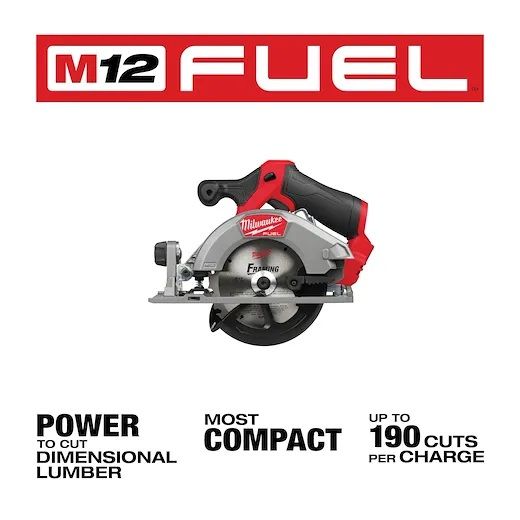 Milwaukee M12 FUEL 5-3/8" Circular Saw - Tool Only