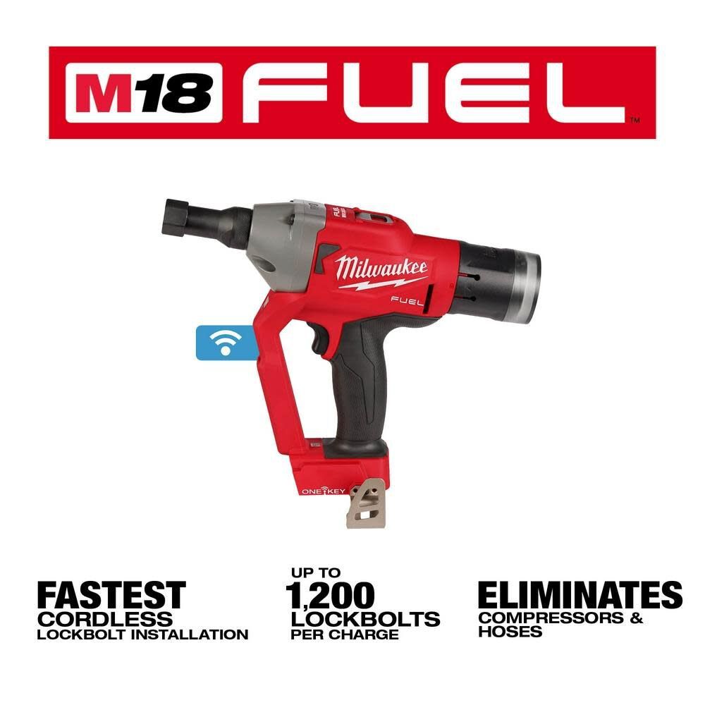 Milwaukee M18 FUEL 1/4" Lockbolt Tool with ONE-KEY