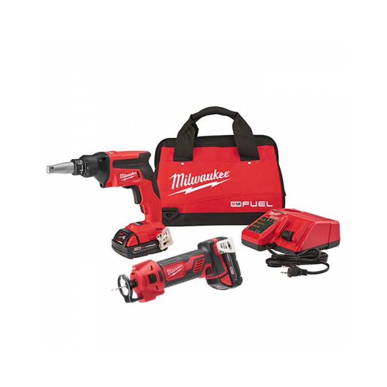 Milwaukee M18 FUEL 18V Lithium-Ion Brushless Cordless Drywall Screw Gun/ Cut Out Tool Kit