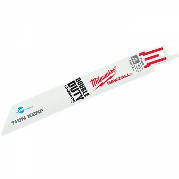 Milwaukee 6 in. 14 TPI Thin Kerf Ice Hardened SAWZALL Blades - 5 Pack