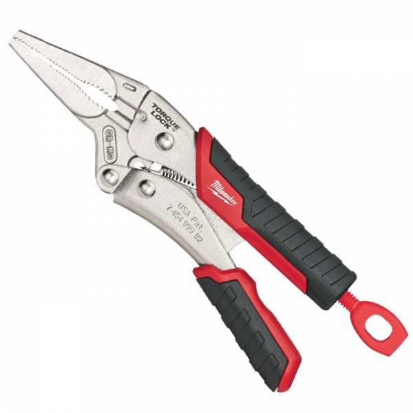 Milwaukee 9 in. TORQUE LOCK Long Nose Locking Pliers With Grip