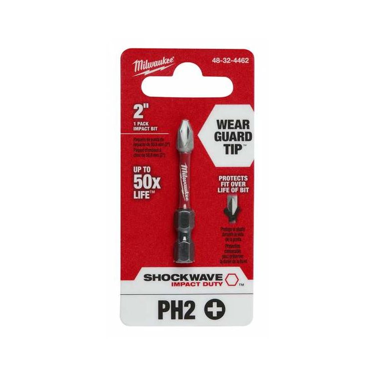 Milwaukee 2 in. SHOCKWAVE Impact Phillips #2 Power Bit