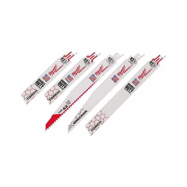 Milwaukee SAWZALL Demolition Reciprocating Saw Blade Set - 5 Piece