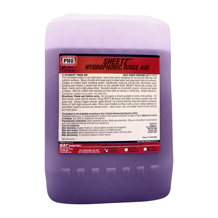P-78 SHEETZ™ RINSE AID (5 GALLON)