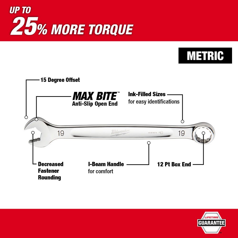 Milwaukee 7pc Combination Wrench Set - Metric