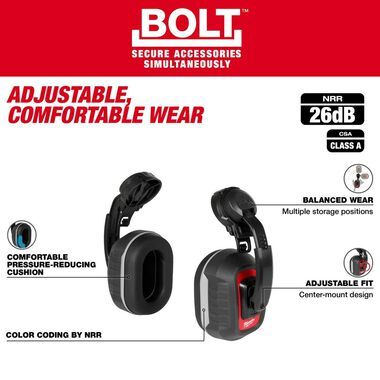 Milwaukee BOLT 26dB Earmuffs