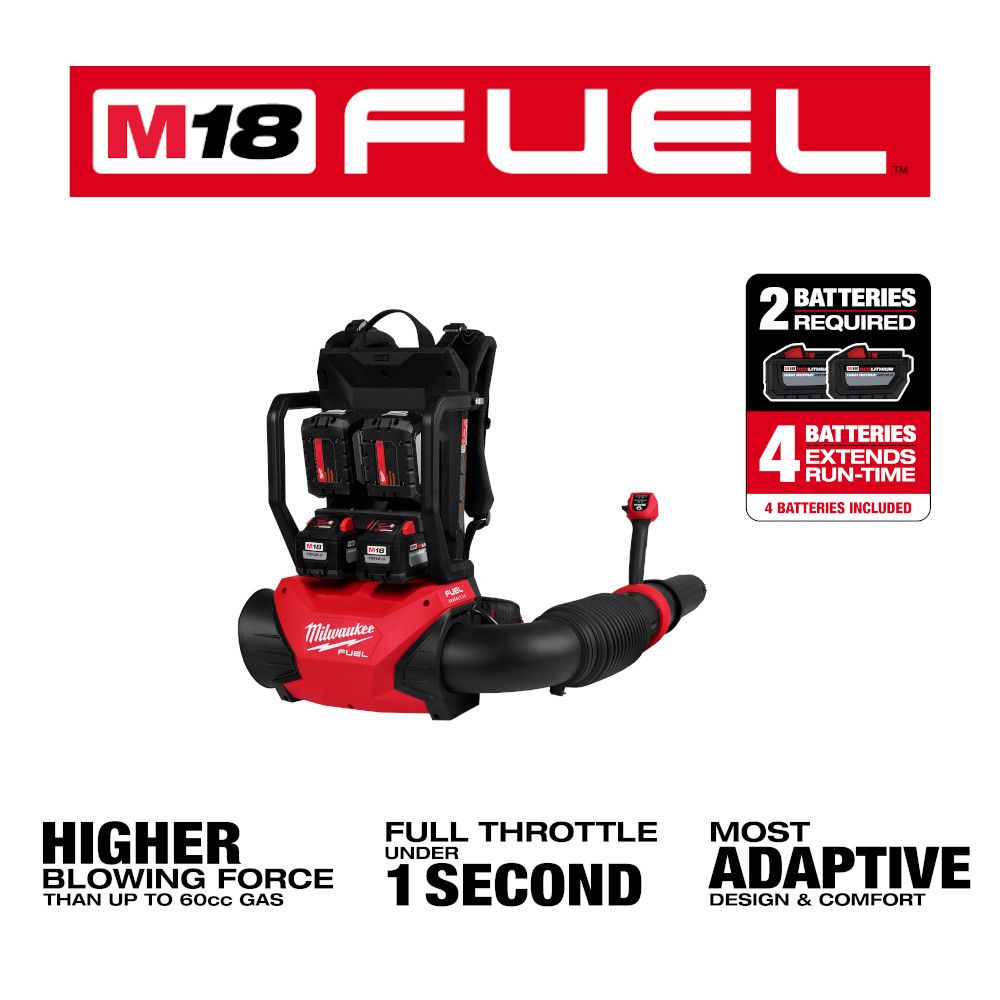 Milwaukee M18 FUEL Dual Battery Backpack Blower Kit