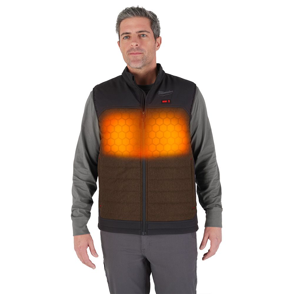 Milwaukee M12 Heated AXIS Vest Brown 2XL - Kit