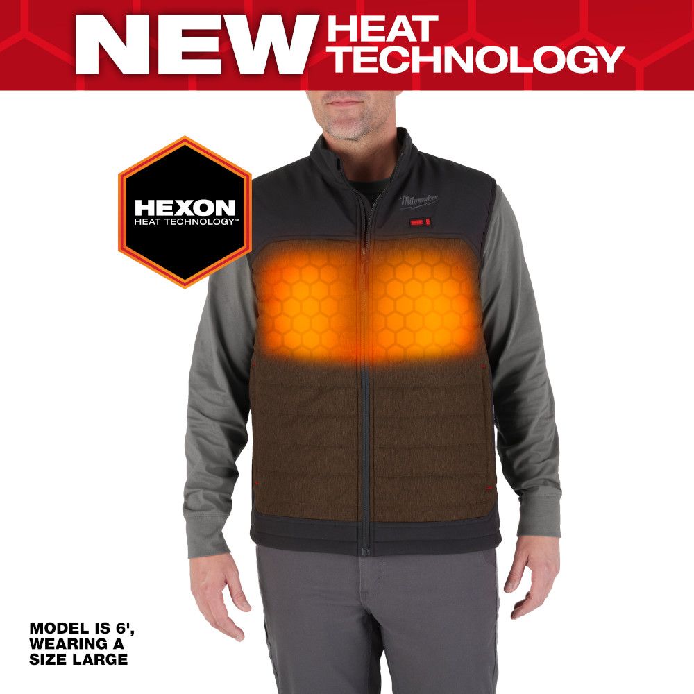 Milwaukee M12 Heated AXIS Vest Brown 2XL - Kit