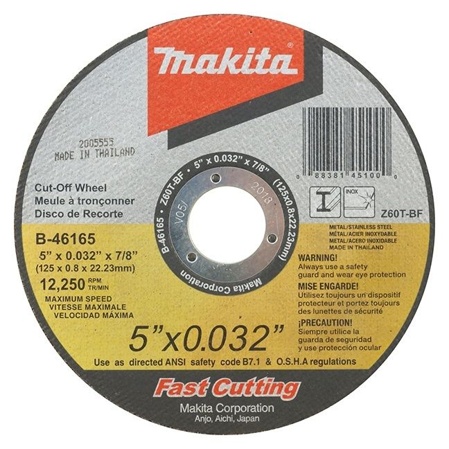 Makita 5" Ultra-Thin Kerf Cut-Off Wheels