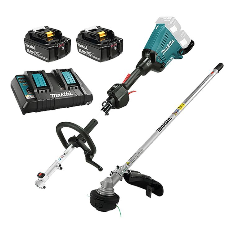 Makita 36V (18Vx2) Trimmer Split Shaft Power Unit - 4x5.0ah Battery Kit
