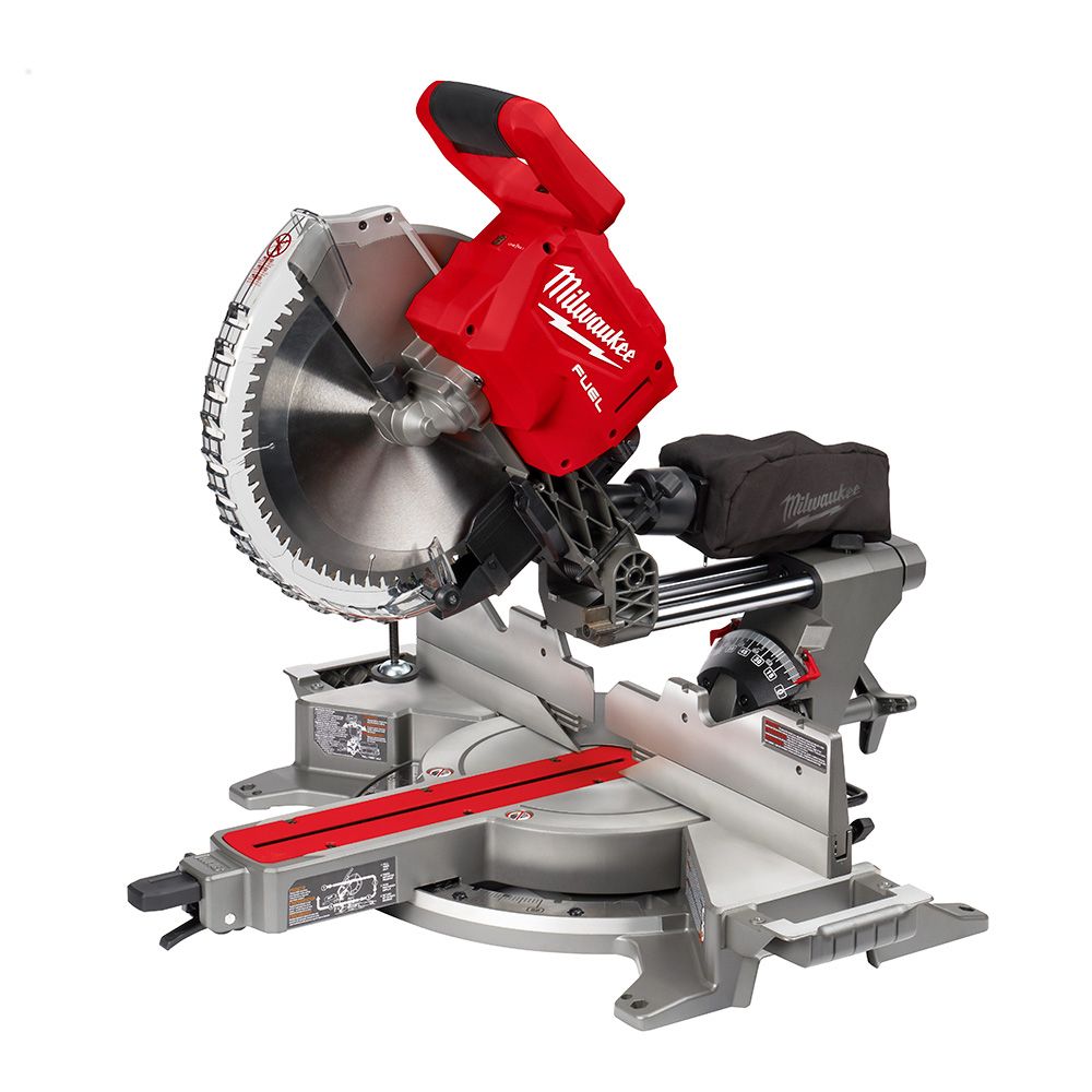 Milwaukee M18 FUEL 18 Volt Lithium-Ion Brushless Cordless 12 in. Dual Bevel Sliding Compound Miter Saw - Tool Only